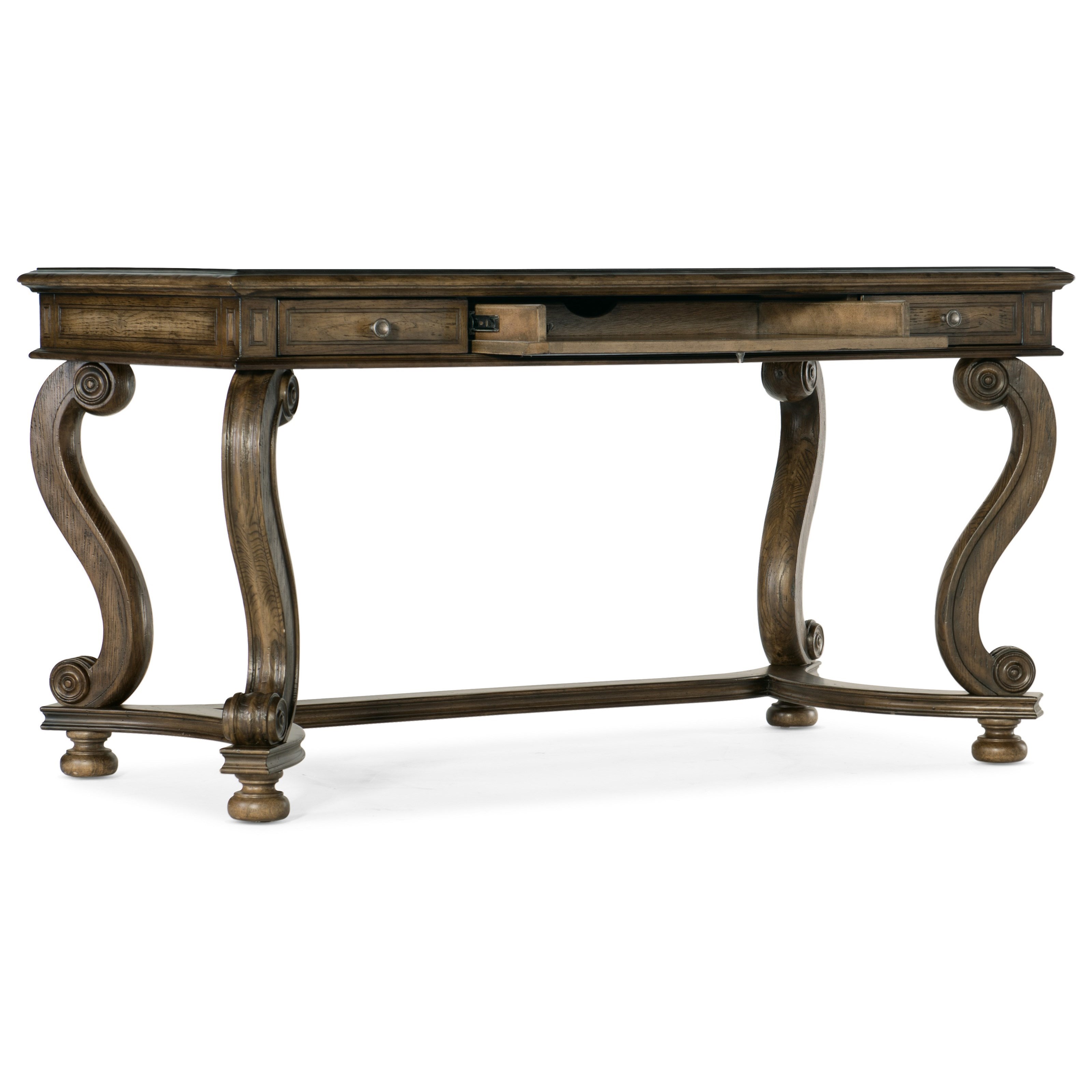 Traditional writing desk clearance with drawers